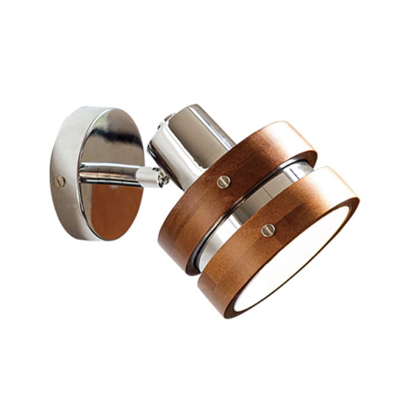 Minimalist wood and metal wall lamp for modern bedroom