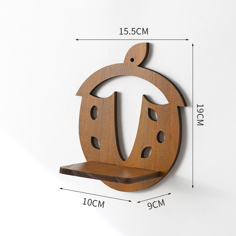 Plant vase wall decoration in minimalist wooden design