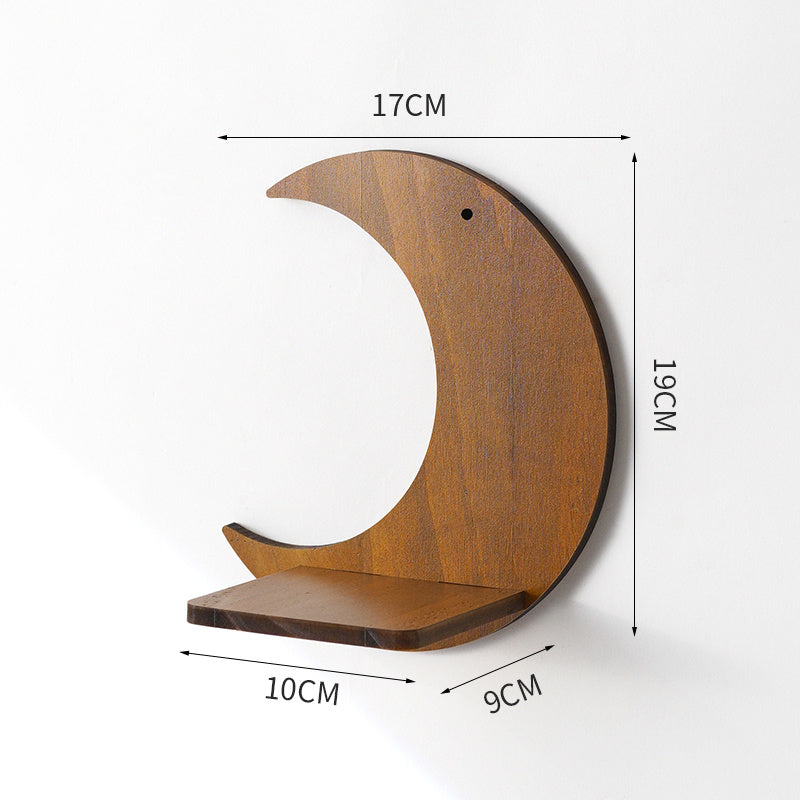 Wall-mounted wooden vase holder for small space living